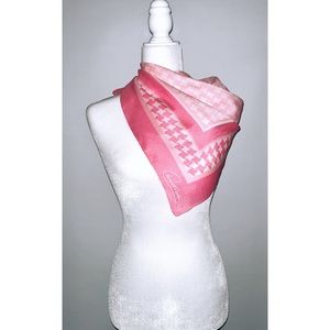 Classic Pink Signature Pattern Silk Scarf - Women Accessories